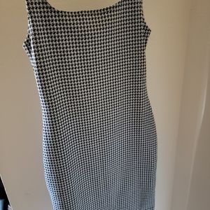 Black and white midi dress